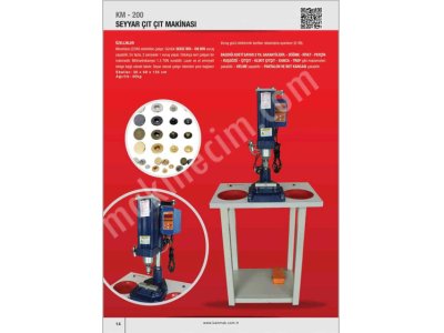 Düğme Çakma Makinası Seyyar Elektrikli