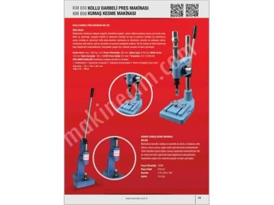 Rivet Montaj Kollu Darbeli Pres Km 700