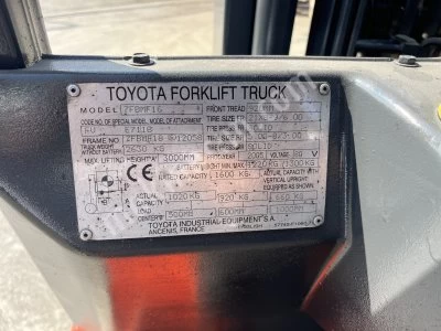 Toyota 1.6 Ton Exproof Akülü Standart Forklıft