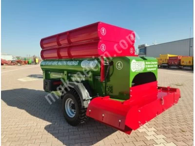 Çift İlaveli Tek Dingilli 2 Lastikli Bahçe Tipi Katı Gübre Dağıtma Römorku 6 Ton