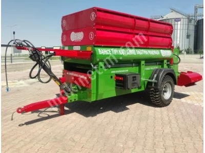 Çift İlaveli Tek Dingilli 2 Lastikli Bahçe Tipi Katı Gübre Dağıtma Römorku 6 Ton