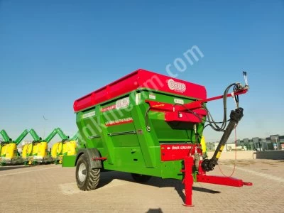 Tarla Tipi Tek Dingilli 2 Lastikli Katı Gübre Dağıtma Römorku 5 Ton