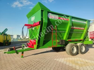 İki Dingilli 4 Lastikli Katı Gübre Dağıtma Römorku 18 Ton