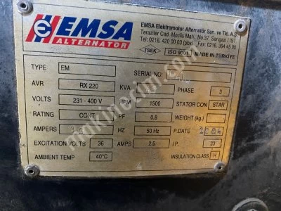 Shs Endüstriyel'den 44 Kw Jeneratör Perkins