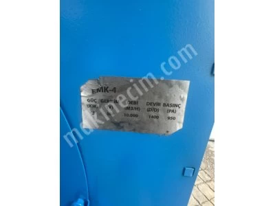 10.000 Metreküp M3 Talaş Emme Fanı Emk-4 Toz Emme