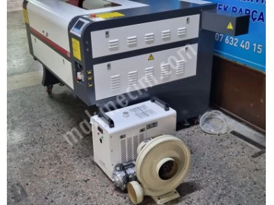 Ankara Lazer Kesim Makinesi Asansörlü 100X80Cm 100-120W Tüplü Lazer Kesim Makinesi