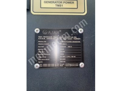 Ajan 260A Cnc Plazma Kesim Makinesi – Temiz / Çalışır