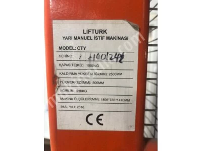 Liftürk Yarı Manuel İstif Makinası