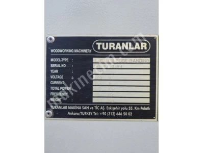 2.El Eğri Kenar Yapıştırma Makinesi Turanlar T-Eb 130 Full Eksiksiz