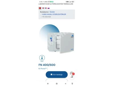 Nüve Pn 400 Etüv – Kuru Hava Sterilizatörü Hiç Kullanılmadı Sıfır Gibi