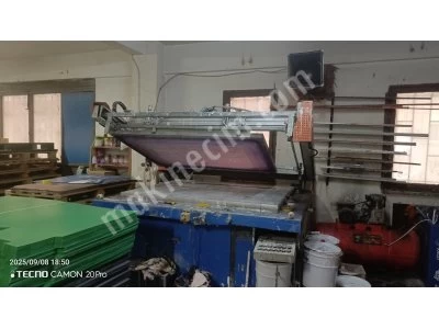 Serigrafi Baskı Makinassı ve Tüm Ekipmanları