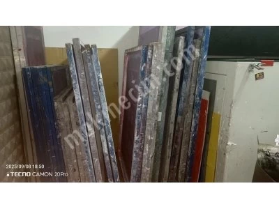 Serigrafi Baskı Makinassı ve Tüm Ekipmanları