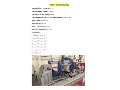 Robot Kaynak Makinesi (Detay İçin Bizle İrtibata Geçebilirsiniz)