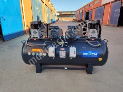 500 Lt 8 Bar, İtalyan Kafalı, Yerli Motorlu Ev Elektrikli (220 Volt) Panolu, Sıfır Kompresör