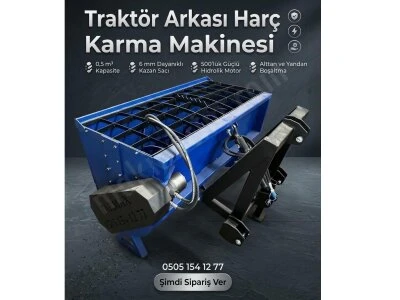 Traktör Arkası Harç Karma Makinası