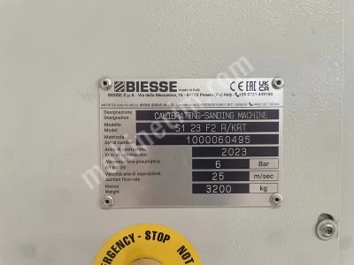 Biesse S1 23 F2 R-Krt Kalibre Zımpara Makinesi