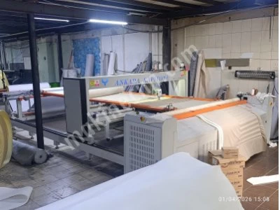 Ankara Kapitone Marka 2022 Model Tek Kafa Rulo Kumaş Besleme Sistemli Kesimli Kapitone Makinası
