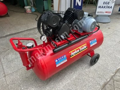 Aydın Trafo 130 Lt 8 Bar Kompresör - 380V Sanayi Elektrikli