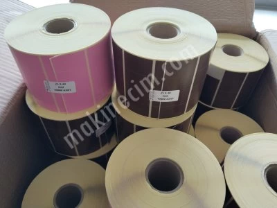 25X40 Kuşe Etiket Renkli