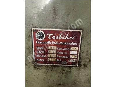 Tesbihçi 25 Ton Eksantrik Pres