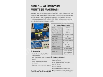 Alüminyum Profil Kapak Menteşe 5 Kafa