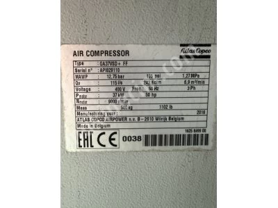 Atlas Cop-Co Ga37Vsd+Ff Kompresör