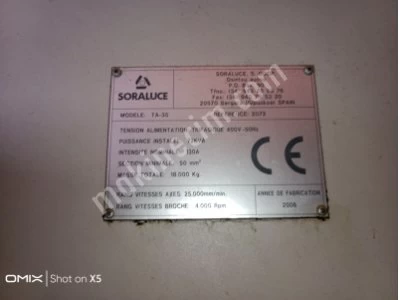 Soraluce Ta35 3+2 Eksen X:3500 ; Y:1000; Z:1000 Ünite Fagor 2006 Model