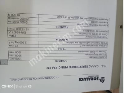 Soraluce Ta35 3+2 Eksen X:3500 ; Y:1000; Z:1000 Ünite Fagor 2006 Model