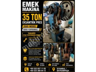 Unmıssable Opportunıty! Emek Makına 35 Ton Press – Pneumatıc Clutch & Best Prıce-Performance!