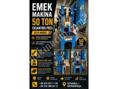 50 Ton Emek Makına Eccentrıc Press | 2010 Model | Pneumatıc Clutch | For Sale