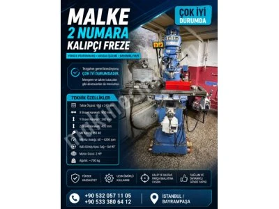 Malke No.2 Turret Mıllıng Machıne | Excellent Condıtıon | Accessorıes Included