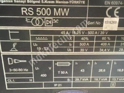 500 Amper Sulu Gaz Altı