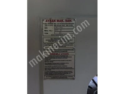 35 Ton Çelik Gövde 2013 Model Eksantrik Pres