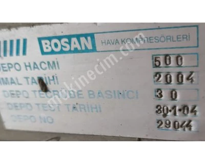 Kompresör Bosan 4 Pistonlu 500 Lt Depolu 11 Kw