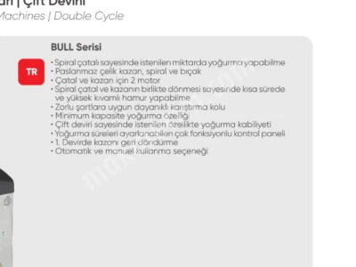 Spiral Hamur Yoğurma Makinası Çift Devirli