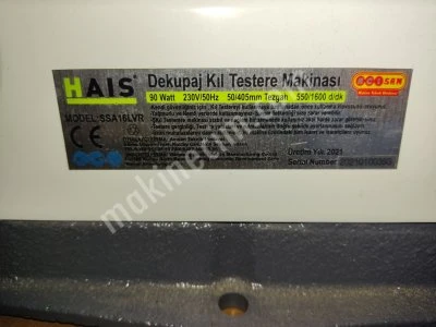 Hais Dekupaj Kıl Testere Gravür Makinesi