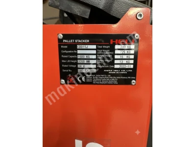 Helı Cdd15J Lityum Akülü İstif Makinesi Platformlu 1.5 Ton 3.2 M 40 Saat Az Kullanılmış