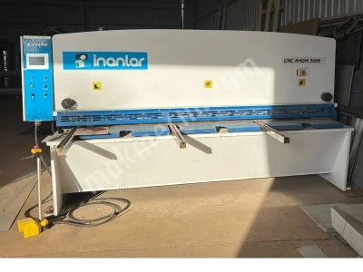 Acill Atölyeden Sıfır Ayarında 10 Mm 170 Tonluk 4 Eksen 3 Metre Abkant Pres 3 Metre 6 Mm Acı Keser Dokunmatık Ekran Giyotın Makas