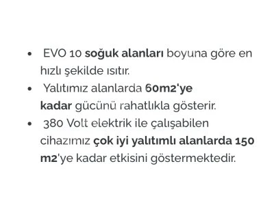 Evotech Evo 10 - 10 Kw Fanlı Elektrikli Isıtıcı