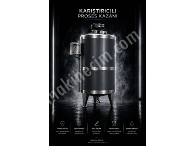 Karıştırıcılı Proses Kazanı | Çift Cidarlı 304/316 Paslanmaz Proses Tankı | Chromtor