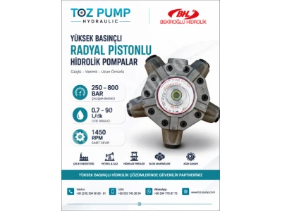 Yüksek Basınç Radyal Pistonlu Hidrolik Pompa | 250-800 Bar Toz Pump