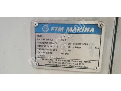 Borche Marka Ve Ftm Marka Satılık Enjeksiyon Makinaları