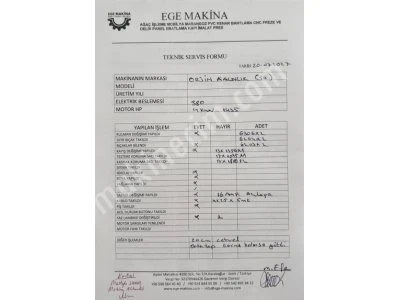 Orjin 50Lik 4 Bıçaklı Ahşap Kalınlık Makinası