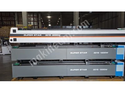 1.5 Kw Fiber Lazer Kesim Makinası Tabla 1500X3000 Superstar Türkiye