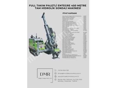 Paletli Entegre 400 Metre Tam Hidrolik Sondaj Makinesi / Tüm Sondaj Ekipmanı Ile Birlikte Satılmaktadır