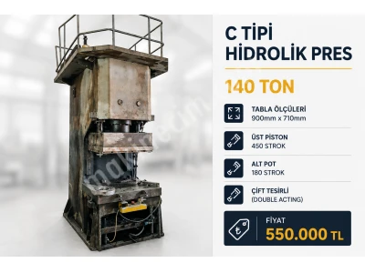140 Ton C Tipi Çift Tesirli Hidrolik Pres