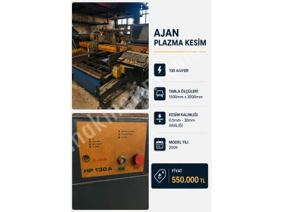 Ajan 130Amper 1500X3000 Plazma