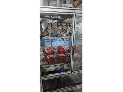 5 Tonluk Kazanlı 6 Kafa Dolum ve Etiketleme Makinesi Döner Sepet