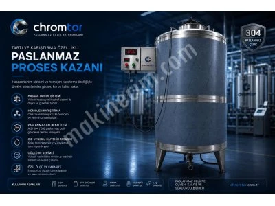304 Paslanmaz Karıştırıcı Kazan | Endüstriyel Karıştırma Kazanı | Chromtor