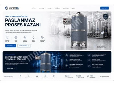 304 Paslanmaz Karıştırıcı Kazan | Endüstriyel Karıştırma Kazanı | Chromtor